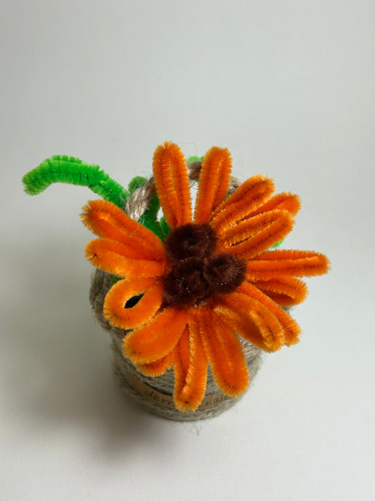 Orange Flower Pot