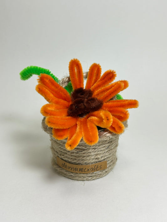 Orange Flower Pot