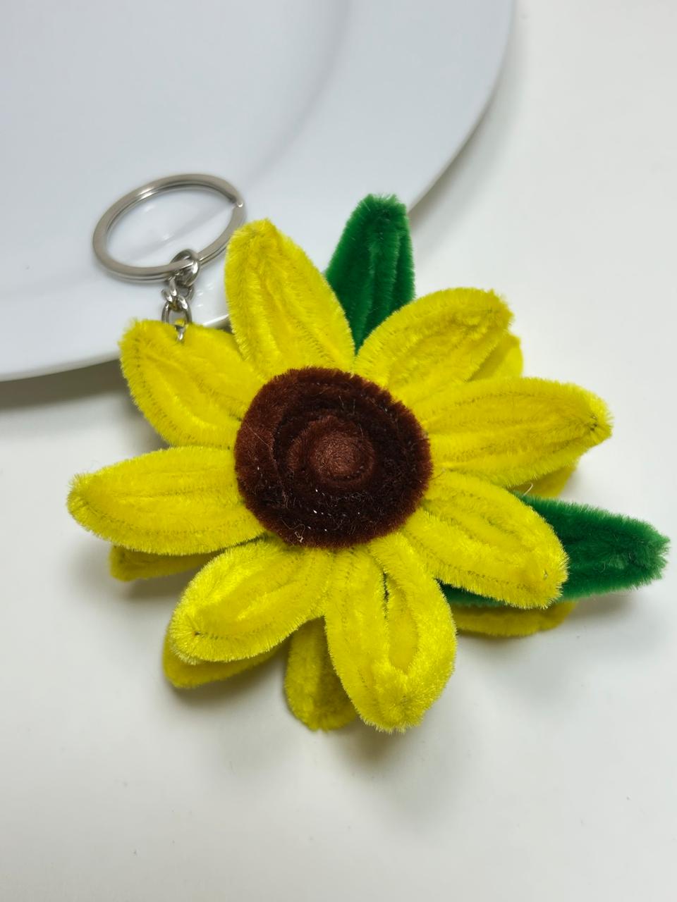 Sunflower keychain