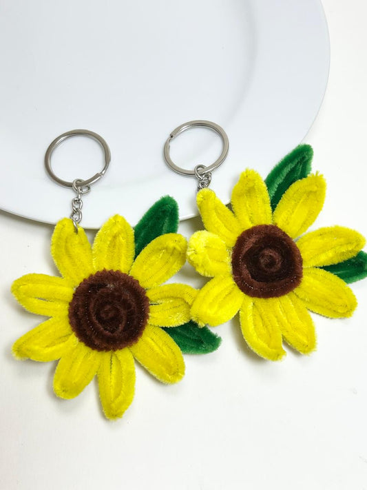 Sunflower keychain